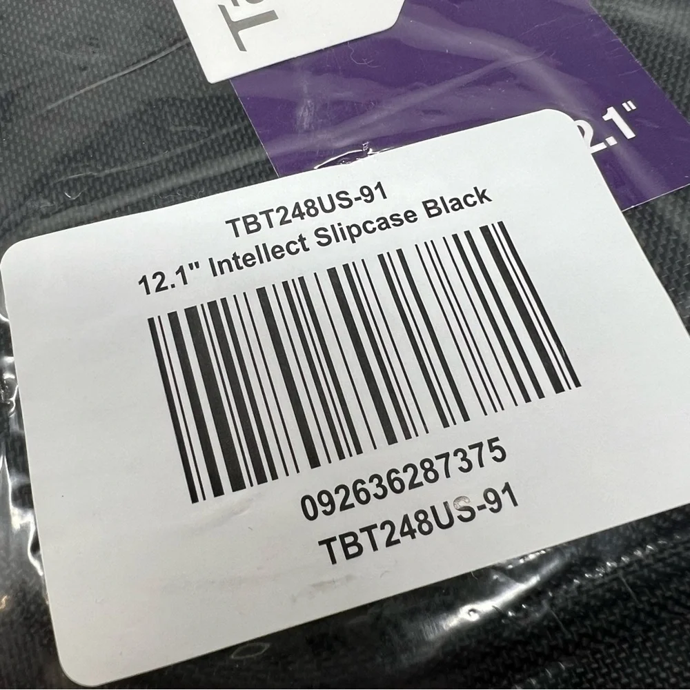 NWT Targus 12.1” Intellect Slim Slipcase Bag Black Laptop Case Organizer